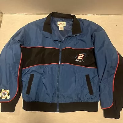 Vintage Rusty Wallace Windbreaker Chase NASCAR Miller Lite Full Zip Jacket - XL • $30