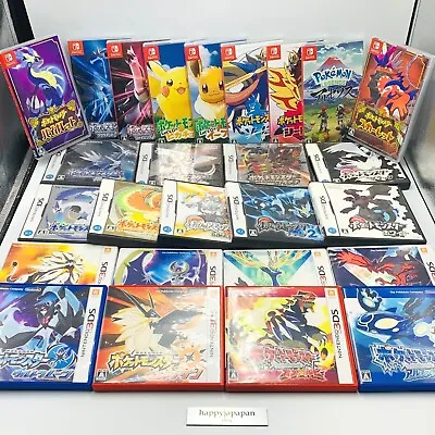 Nintendo Switch 3DS DS Pokemon Video Games Series 26 Type Japanese Ver. W/Case • $29.23