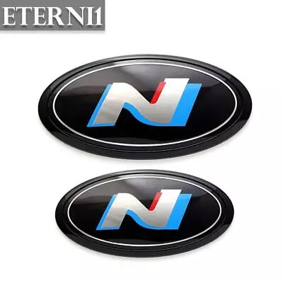 2pcs Car Front Hood Rear Trunk Lid N Emblem For Hyundai Elantra N Line Veloster • $24.12