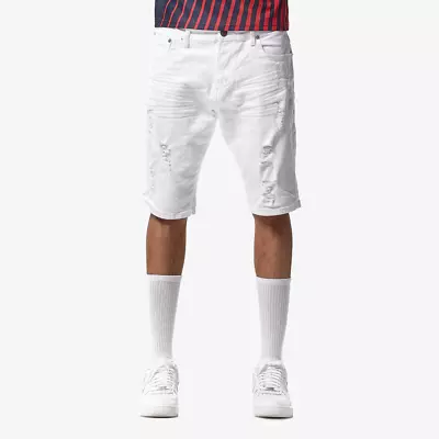 Men's Copper Rivet White Denim Shorts • $24.95