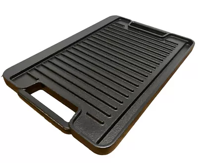 Reversible Cast Iron Griddle 13.25 In X 9 In With 2 Handles Rectangle Cookware • $24.99