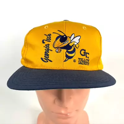 Georgia Tech Hat Yellow Jackets GT Snapback Front Row Cap RARE HTF VTG • $18.50