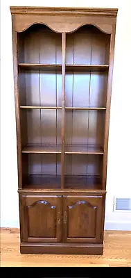 ETHAN ALLEN Heirloom Nutmeg Tall Library Bookcase 10-9026 #211 • $799