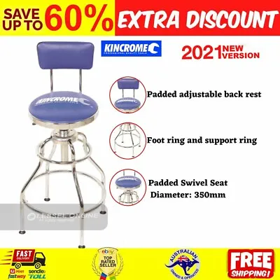 Kincrome Pneumatic Garage Stool Mechanic Workshop Swiveling High Chair Padded  • $242.07