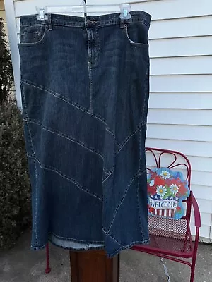 Jean Skirt Venezia Lane Bryant Size 20 Back Pocket Design • $20