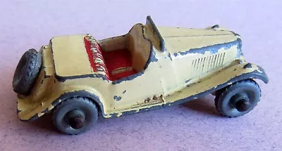 VINTAGE LESNEY MATCHBOX No 19 MG ROADSTER GRAY WHEELS SPARE TIRE • $17