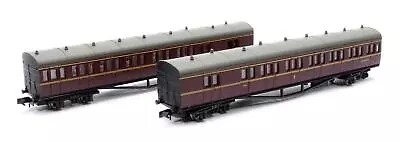 Dapol 'n' Gauge 2p-003-016 Pair Of Br Maroon Lined Passenger Coaches • £49.50