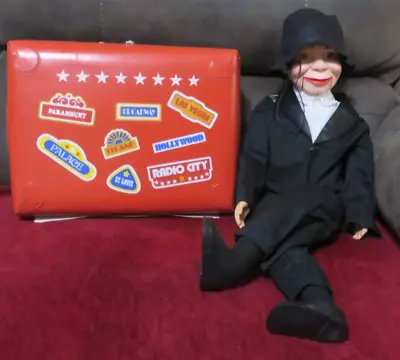 Charlie McCarthy Ventriloquist Dummy Doll Vintage Comes With His Suitcase! RARE! • $149.98