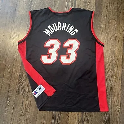 Miami Heat Alonzo Mourning Jersey 44 Black Champion • $67.75