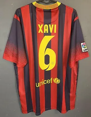Mens Xavi #6 Fc Barcelona 2013/2014 Football Soccer Shirt Jersey Maillot Size Xl • $131.99