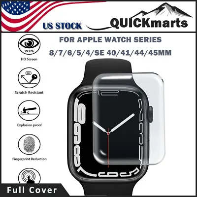$2.99 • Buy 3D Tempered Glass Screen Protector For Apple Watch Series 8 7 6 5 40 41 44 45mm