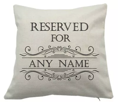 Reserved For Any Name Cushion Cover Custom Personalised Unique Gift Christmas • £11