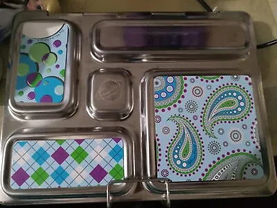 PlanetBox Rover Stainless Steel Lunch Box 5 Compartments Bento Planet Box • $25.95