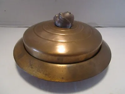 Vintage Chase Copper Lidded Bowl  With Cast Metal Knob ART DECO C 1930s Retro • $46