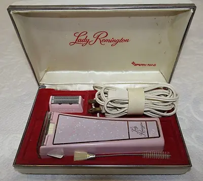 Vintage Lady Remington Razor Sperry Rand Electric Shaver 1970s Hard Case Tested • $18.99