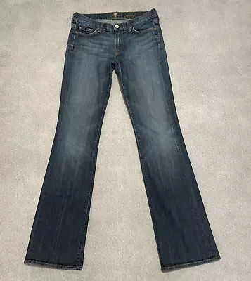 7 For All Mankind Jeans Womens 28 Blue Denim Pants Low Boot Flare Rodeo Flex Y2K • $19.99