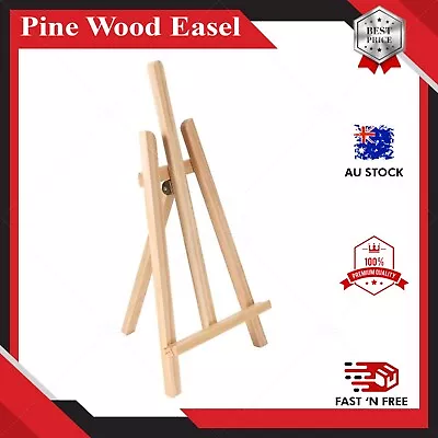 40cm Pine Wood Easel Artist Art Display Painting Shop Tripod Stand Adjustable • $8.98