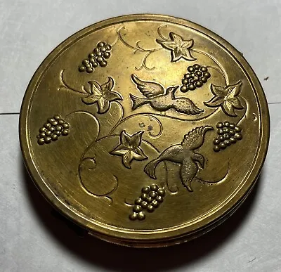 $18.95 • Buy Richard Hudnut Compact Grapevines And Birds Gold Tone Vintage