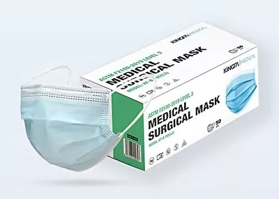 3-Ply Face Mask REAL Medical Surgical Disposable Earloop Face Mask ASTM LEVEL3 • $10.95