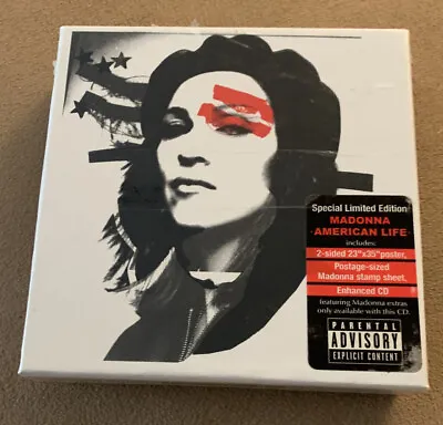 Madonna American Life Cd Limited Box Set & Promo Stamps Book Hype Sticker Sealed • $38.99