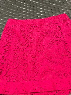 Woman’s New Hot Pink Lace Skirt Size 16 By Merona • $4.80