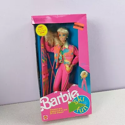 Barbie 7511 Ski Fun 1991 Pink Outfit Original Box NRFB Sealed NEW READ • $102.53
