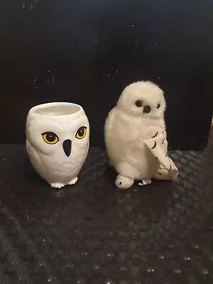 Collectable Harry Potter Hedwig Owl 3D Ceramic Mug W Handle And Rare Plush B10 • $30