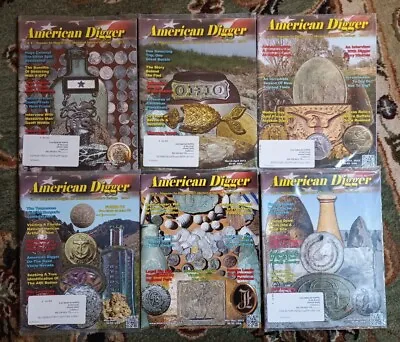 American Digger Magazine Lot Of 6 Vol 8 2012 Metal Detecting Treasure Hunting • $32.99