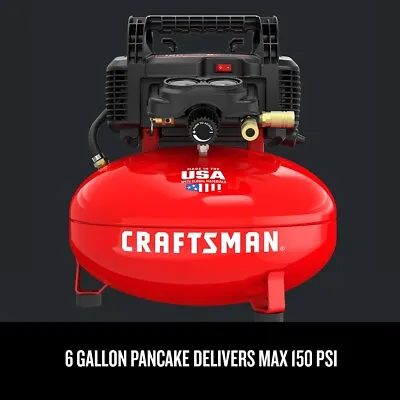 CRAFTSMAN Pancake Air Compressor 6-gallon Oil-Free Portable Electric 150-PSI Max • $169.99