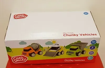 Chad Valley My 1st Vehicles Pack Of 3 Chunky Construction Vehicles.100% BNIB  • £16