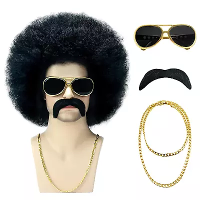 Fenspeed Afro Wig Men 70s Wig For Men 80s Wigs For Men Disco Wig Men Rocker Wig • $31.33