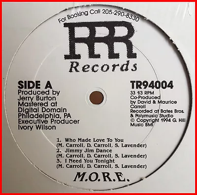 INDIE R&B SOUL SWING 12  M.O.R.E.-who Made Love To You EP MEGA RARE '94 MINT Mp3 • $9.99