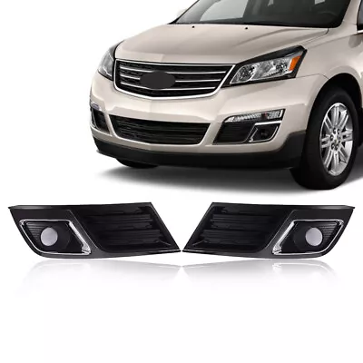 Front Fog Light Bezel Cover Pair Left&Right 2pcs For Chevy Traverse 2013-2017 • $63.99