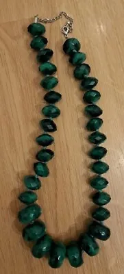 Neckless Costum Jewellery Green Beaded Acrylic  • £6