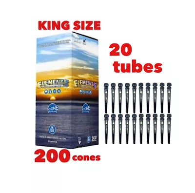 Elements Organic RICE KING Size Pre Rolled Cone + Philadelphia Tube • $109.99