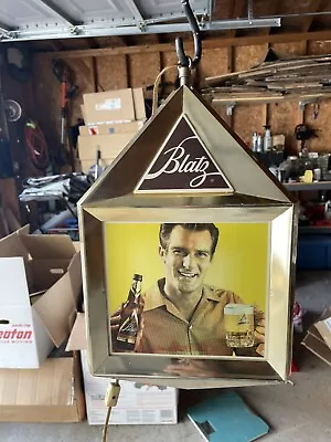 Vintage Blatz Beer Sign Rotating  • $46