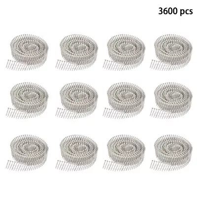 3600Pcs 15 Degree Wire Coil 2” × .09” Ring Shank Stainless Steel Siding Nails • $57.17