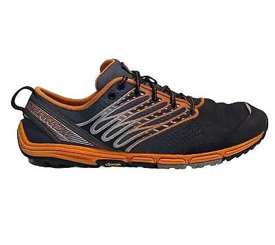  Merrell Mens Ascend Glove Minimal Running Shoe Black/ Tanga Orange Size 10 • $34.97