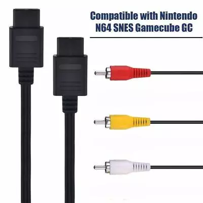 Av Audio Video A/v Cable Cord Wire Tv Game Hte Cable For Nintendo 64 Snes E • $5.49