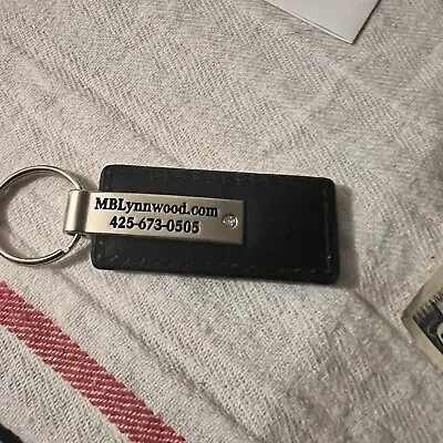 MERCEDES-BENZ OF Lynnwood WA DEALER KEY CHAIN BLACK LEATHER NEW MB • $10