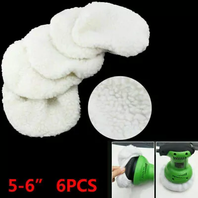 6PCS /set Polishing Bonnet Buffer Pads Soft Wool For 5/6 Inch Car Polisher • £5.75