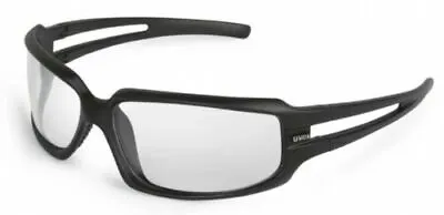Uvex SONIC SAFETY GLASSES Anti-Scratch/Hardcoat Clear Lens Black Frame • $25.50