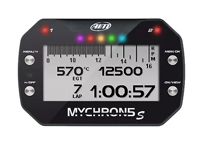AiM MyChron5S GPS Cylinder Head Temp Kart / QM WiFi Data Acquisition Lap Timer • $599