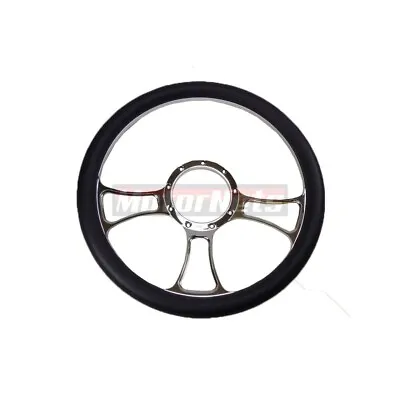 14  TRINITY CHROME BILLET ALUMINUM STEERING WHEEL 9 Bolt HOLE Hot Rod Chevy GM • $160.95