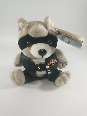 Vintage 1999 Harley Davidson Bean Bag Plush ~ ROCKY The Raccoon 🦝 • $9.99