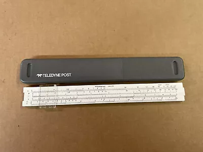 VINTAGE Slide Rule Teledyne Post 44BA-470 Hemmi Japan In Hard Plastic Case • $33