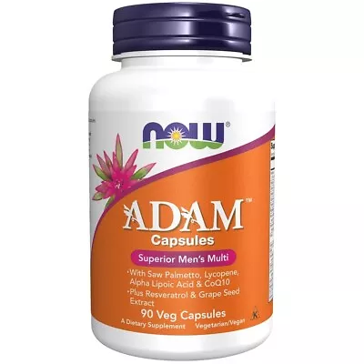 NOW Foods Adam Superior Men's Multi Vitamins 90 Vegan Capsules Multivitamin • £21.99