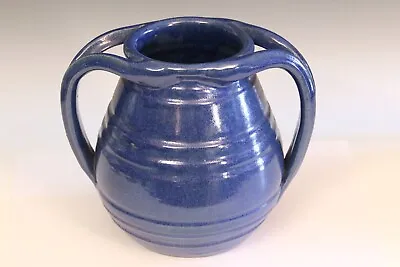 $145 • Buy North Carolina Pottery Apothecary Jar Jug Vase Old Vintage JB Cole Blue Flambe
