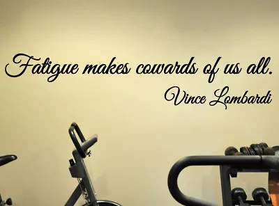 Vince Lombardi Inspirational Football Sports Quote Vinyl Wall Sticker Decal (g) • $14.99