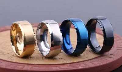 NEW Top Quality Stainless Steel Rings For Men (SET OF 4 COLORS) Sz 89101112 • $9.95